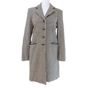 LE Elliott Lauren Vintage Black and White Houndstooth Blazer